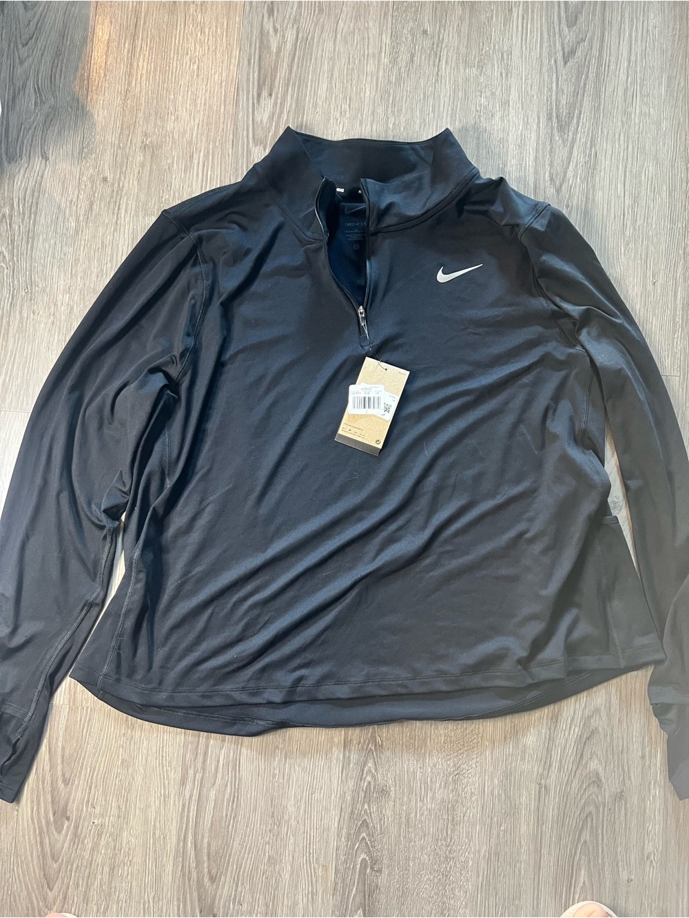 NikeWomen’s Black Dri-FIT Quarter-Zip Pullover Sweater
